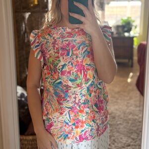 Floral Multicolor Women's Top by Flying Tomato